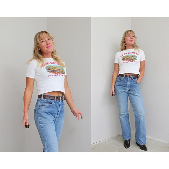 1970's Vintage Light Wash Levi's Levi Jeans Women's SM MD 31" 32" Waist Men's XS - Picture 1 of 9